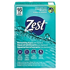 Zest Refreshing Aqua with Vitamin E Bar Soap, 4 oz, 16 count