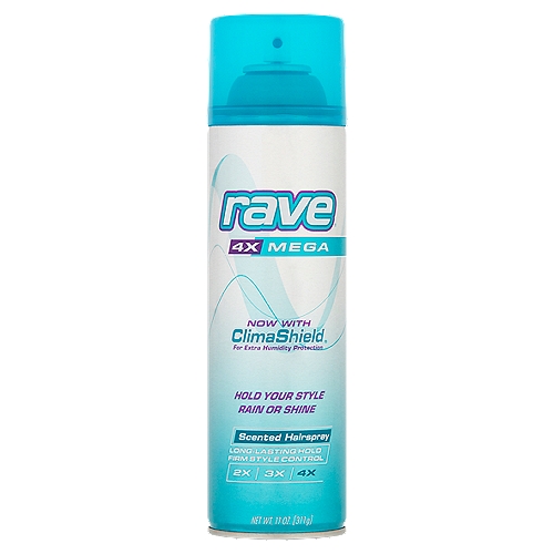 Rave 4X Mega Scented Hairspray, 11 oz