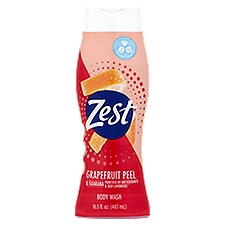 Zest Grapefruit Peel & Guarana, Body Wash, 16.5 Fluid ounce