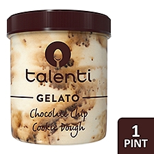 Talenti Chocolate Chip Cookie Dough Gelato, one pint, 16 Fluid ounce