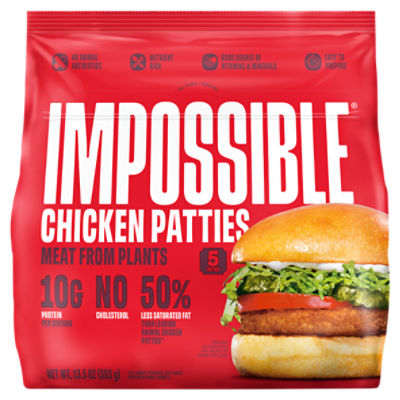 Impossible Chicken Patties, 5 count, 13.5 oz