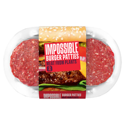 Impossible Burger Patties, 1/4 lb, 2 count, 8 Ounce