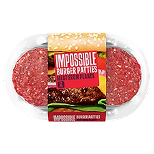 Impossible Burger Patties Made From Plants, 8 Ounce