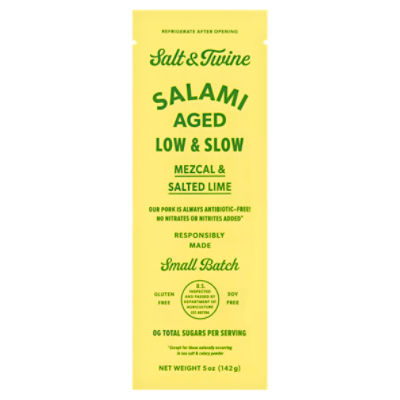 Salt & Twine Mezcal & Salted Lime Salami, 5 oz