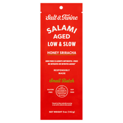 Salt & Twine Honey Sriracha Salami, 5 oz