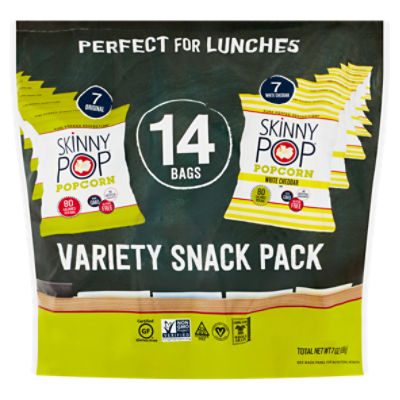 Skinny Pop Popcorn Variety Snack Pack, 14 count, 7 oz