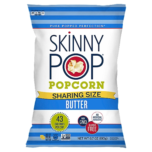 Skinny Pop Butter Popcorn Sharing Size, 6.7 oz
Ready to Eat Popcorn