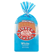 Three Bakers White Whole Grain Bread, 17 oz, 17 Ounce