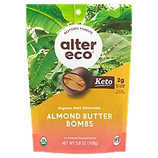 Alter Eco Organic Dark Chocolate Almond Butter Bombs, 9 count, 3.8 oz