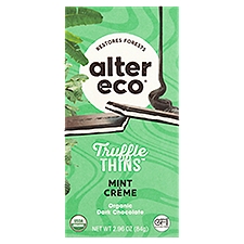 Alter Eco Truffle Thins Mint Crème Organic Dark Chocolate, 2.96 oz