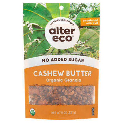Alter Eco No Added Sugar Cashew Butter Organic Granola, 8 oz
