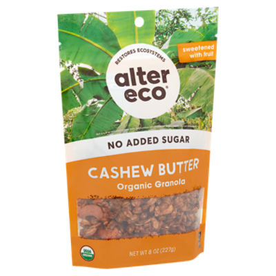 Alter Eco No Added Sugar Cashew Butter Organic Granola, 8 oz