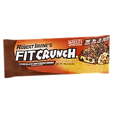 Chef Robert Irvine's Fit Crunch Chocolate Chip Cookie Dough, Whey Protein Baked Bar, 1.62 Ounce