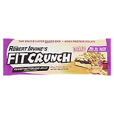 Chef Robert Irvine's Fit Crunch Peanut Butter and Jelly Whey Protein Baked Bar, 3.10 oz