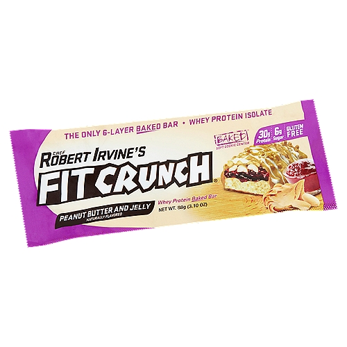 Chef Robert Irvine's Fit Crunch Peanut Butter and Jelly Whey Protein Baked Bar, 3.10 oz
Baked™ Soft Cookie Center