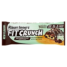 Chef Robert Irvine's FITCRUNCH Mint Chocolate Chip, Whey Protein Baked Bar, 1.62 Ounce