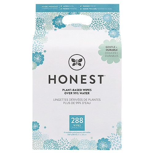 Honest Plant-Based Wipes, 288 count