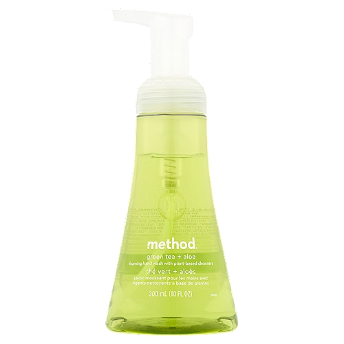 Method Green Tea + Aloe Foaming Hand Wash, 10 fl oznFoaming Hand Wash with Plant-Based Cleansers