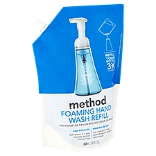 Method Sea Minerals, Foaming Hand Wash Refill, 28 Fluid ounce