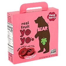 Bear Yoyos Raspberry, 100% Fruit & Veg Rolls, 5 Ounce