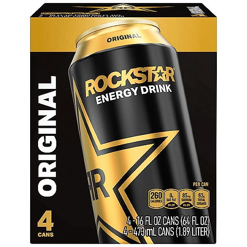 Rockstar Energy Drink, Original, 16 Fl Oz, 4 Count