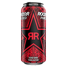 Rockstar Energy Drink, Punched Fruit Punch, 16 Fluid ounce