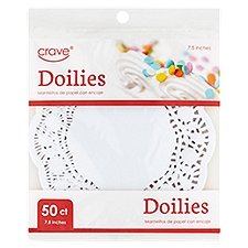 Crave 7.5 inches Doilies, 50 count