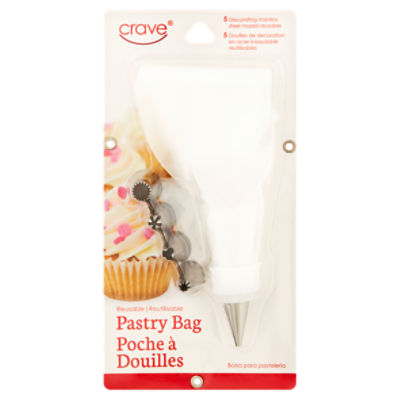 Crave Decorating Stainless Steel Nozzels and Pastry Bag
