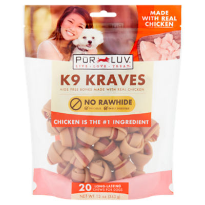 Pūr Luv K9 Kraves Long-Lasting Chews for Dogs, 20 count, 12 oz