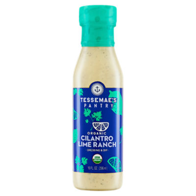 Tessemae's Pantry Organic Cilantro Lime Ranch Dressing & Dip, 10 fl oz