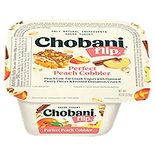 Chobani Flip Perfect Peach Cobbler, Greek Yogurt, 5.3 Ounce