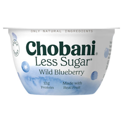 Chobani Greek Less Sugar Wild Blueberry Yogurt 5.3 oz