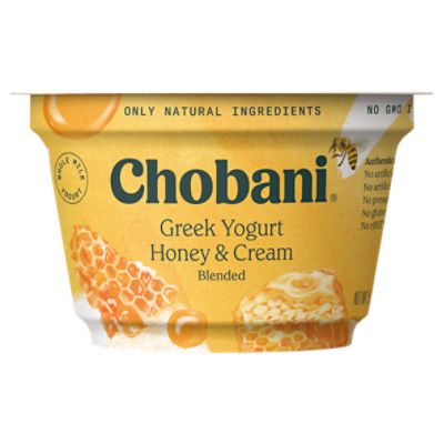 Chobani Blended Honey & Cream Greek Yogurt, 5.3 oz, 5.3 Ounce