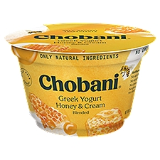 Chobani Blended Honey & Cream Whole Milk, Greek Yogurt, 5.3 Ounce