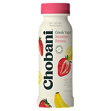 Chobani Lowfat Greek Strawberry Banana Yogurt Drink 7 fl oz, 7 Fluid ounce