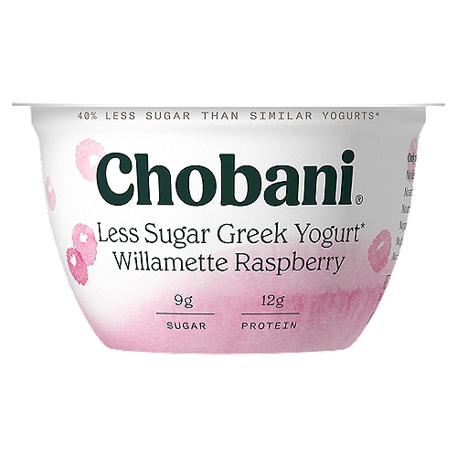 Chobani® Less Sugar Low-Fat Greek Yogurt Willamette Raspberry 5.3oz