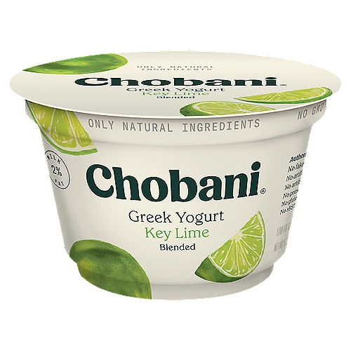 Chobani Key Lime Blended Low-Fat Greek Yogurt, 5.3 oz
6 live and active cultures: S. Thermophilus, L. Bulgaricus, L. Acidophilus, Bifidus, L. Casei, and L. Rhamnosus.