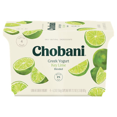 Chobani Key Lime Blended Greek Yogurt Value Pack, 5.3 oz, 4 count