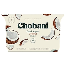 Chobani Coconut Blended Greek Yogurt Value Pack, 5.3 oz, 4 count