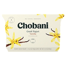 Chobani Vanilla Blended Greek Yogurt Value Pack, 5.3 oz, 4 count