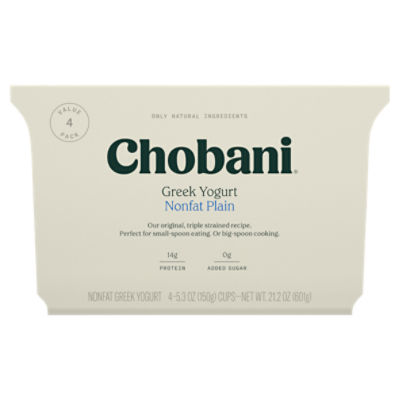 Chobani nonfat deals plain greek yogurt