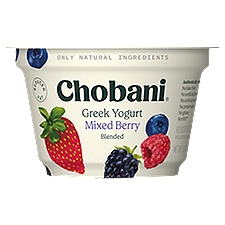 Chobani Greek Yogurt, Mixed Berry Blended, 5.3 Ounce