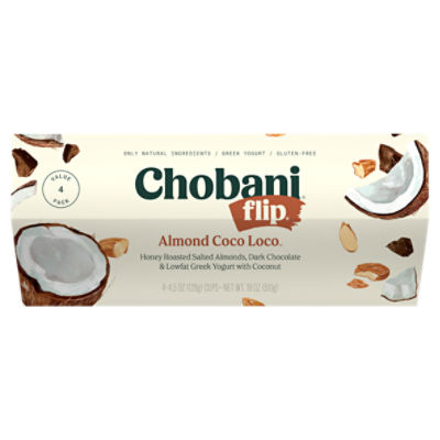 Chobani Flip Almond Coco Loco Greek Yogurt, 4.5 oz, 4 count