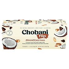 Chobani Flip Almond Coco Loco Low-Fat Greek Yogurt Value Pack, 4.5 oz, 4 count
