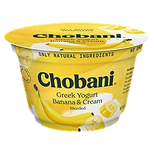 Chobani Banana & Cream Blended Greek Yogurt, 5.3 oz, 5.3 Ounce