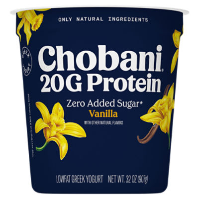 Chobani 20g Protein Vanilla Lowfat Greek Yogurt, 32 oz
