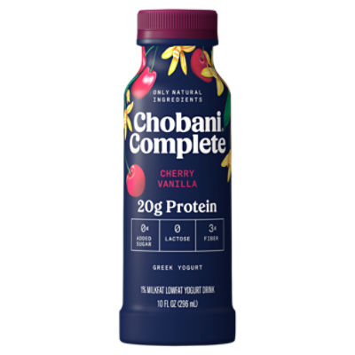 Chobani Complete Cherry Vanilla 1% Milkfat Lowfat Yogurt Drink, 10 fl oz
