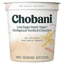 Chobani Madagascar Vanilla & Cinnamon Low-Fat Greek Yogurt, 32 oz