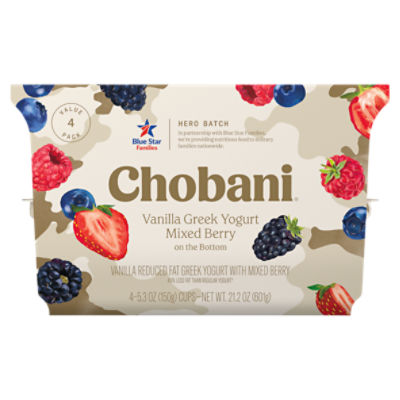 Chobani Mixed Berry Vanilla, Greek Yogurt