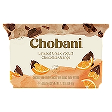 Chobani Chocolate Orange Layered, Greek Yogurt, 1 Ounce